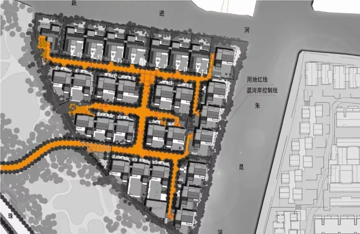 王字型路网造剖析人流，包管入口私密性